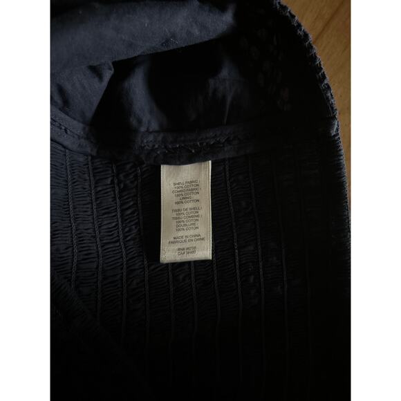 Rebecca Taylor Maise Sheer Smocked Eyelet Navy Blue Cropped Cotton Tank Top 10 - Picture 9 of 9